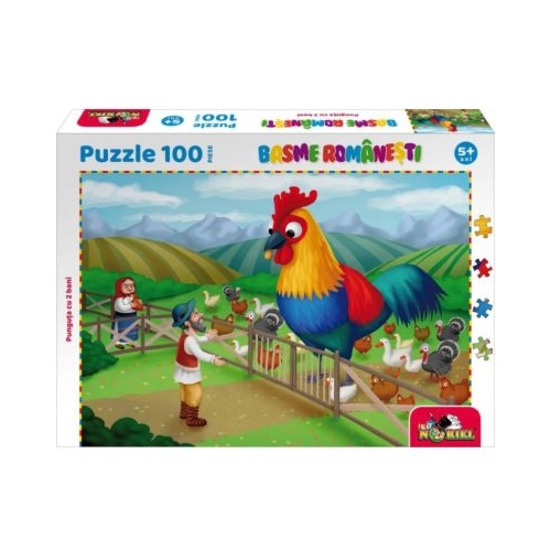 Noriel Puzzle, 100 piese - Punguta cu doi bani - Colectia Basme Romanesti