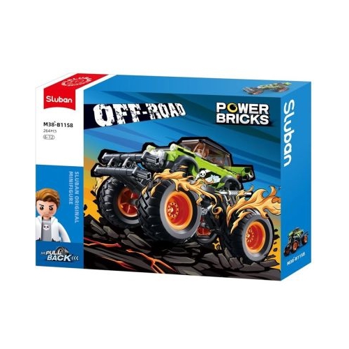 Set de constructie Off-Road, 264 piese, Monster Truck - Sluban