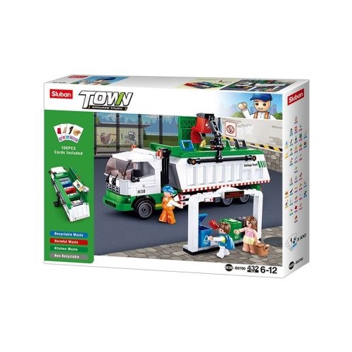 Set de constructie Town, 432 piese, Masina de salubrizare - Sluban