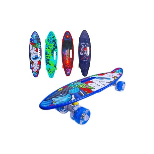 Placa skateboard cu roti silicon, led