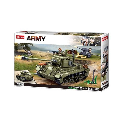 Set de constructie Army, 742 piese, Tanc american - Sluban
