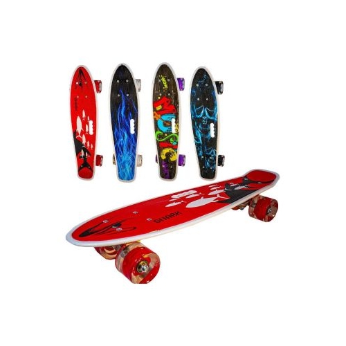 Placa skateboard cu roti silicon, led