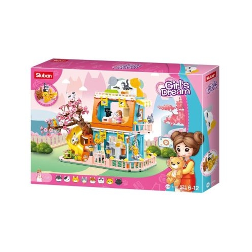 Set de constructie Girl's Dream, 521 piese, Hotel pentru pisici - Sluban