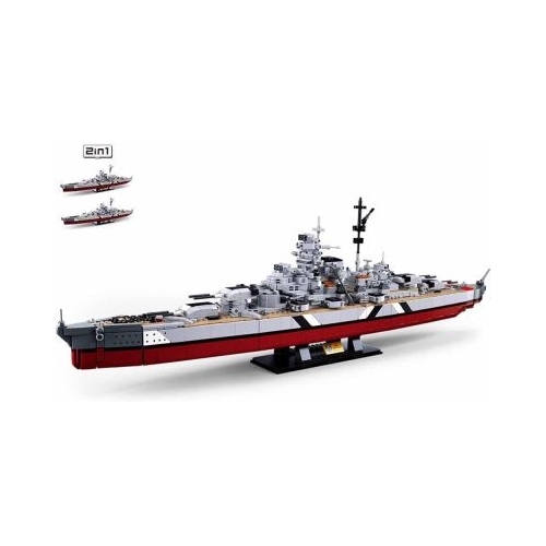 Set de constructie Machete, 1849 piese, 2 in 1, Bismarck - Sluban
