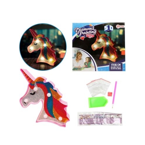 Set creatie cu diamante, lampa unicorn - Toi-Toys