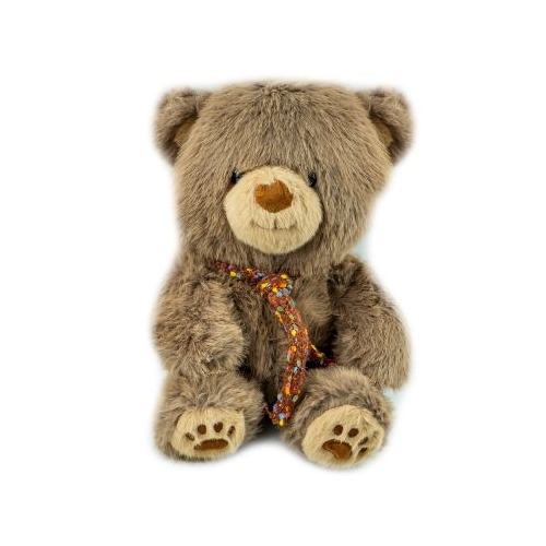Ursulet din plus, cu fular, 27 cm
