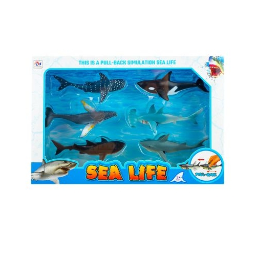 Animale marine cu frictiune, 6 buc/set