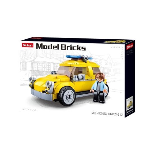 Set de constructie Machete, 176 piese, VW Beetle - Sluban