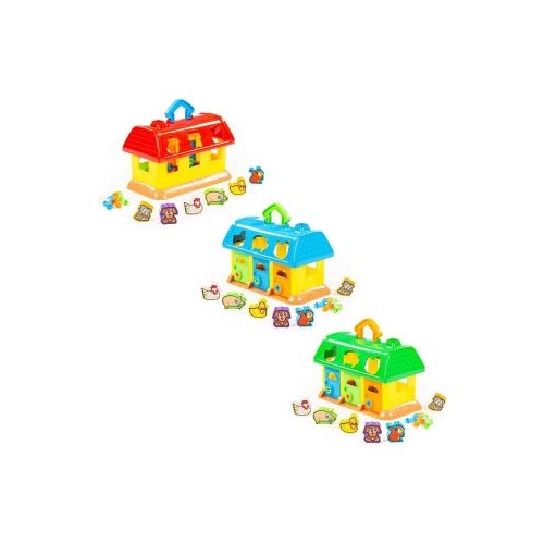 Casuta educativa + forme - My First Farm, 28x15x18cm, Polesie