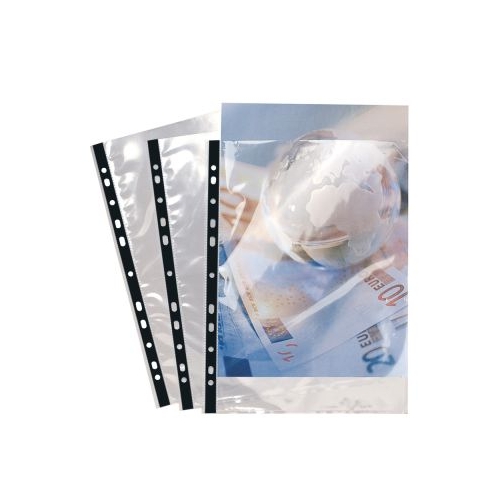 File de protectie Exacompta Cristal, grosime 90 microni, 10 bucati/set