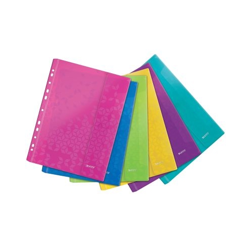 Folie de protectie color Leitz WOW, cu arici, diverse culori
