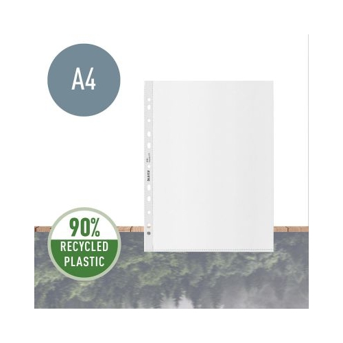 Folie de protectie Leitz Recycle, PP, 90% reciclat, reciclabil, A4, 100 mic, 100 buc/cutie, standard