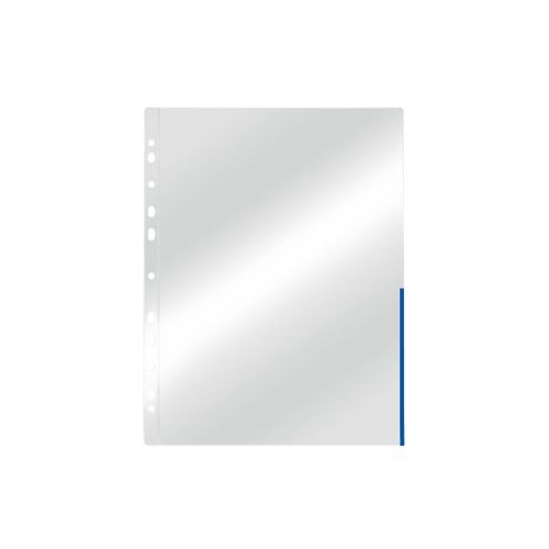 Folie protectie Esselte, A4, margine albastra, 100 bucati/set