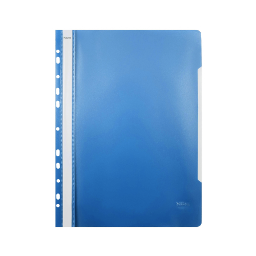 Dosar cu sina Noki 482011-130, plastic, albastru, multiperforatii pentru arhivare, colturi rotunjite, set 25 buc