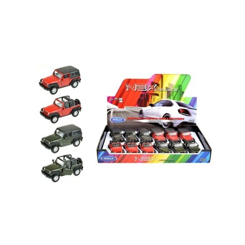 Masina Jeep Wrangler Rubicon Welly, 12 buc., Toi-Toys