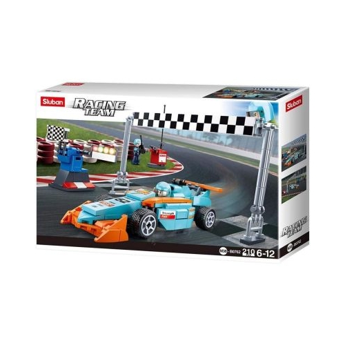 Set de constructie Racing Team, 201 piese, Circuit, Sluban