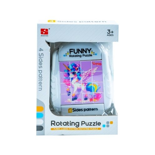 Puzzle educativ, cu 4 fete, Unicorn