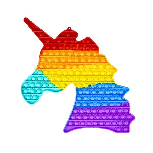 Jucarie senzoriala, antistres, curcubeu, XXL, 42x32x1. 5 cm, Unicorn