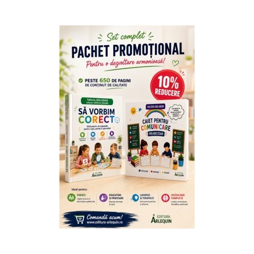 Pachet logopedie · Sa vorbim corect + Preabecedar (Valeria Balaban)