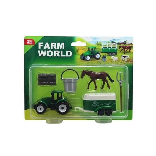 Play set Ferma, Tractor + animale, 6 piese/blister