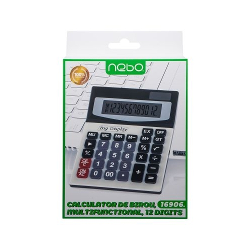 Calculator de birou, multifunctional, 12 digiti, NEBO