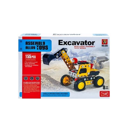 Joc constructii metal, Excavator, 155 piese/set