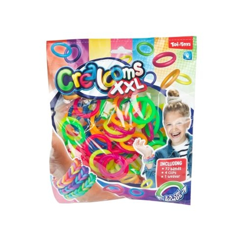 Set creativ elastice XXL, neon, 72 buc/set, Toi-Toys