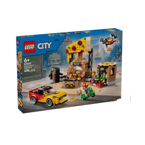LEGO City. Experienta livrarii de pizza cu vehicule 60496, 494 piese