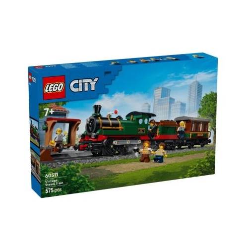 LEGO City. Tren cu aburi vintage 60511, 575 piese