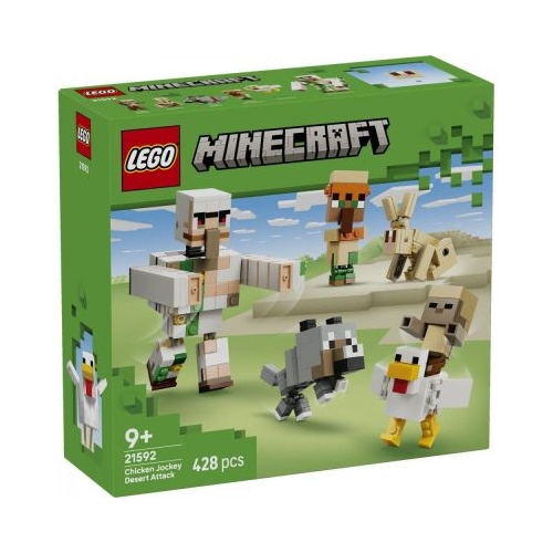 LEGO Minecraft. Atac in desert cu un jocheu de gaini, 428 piese