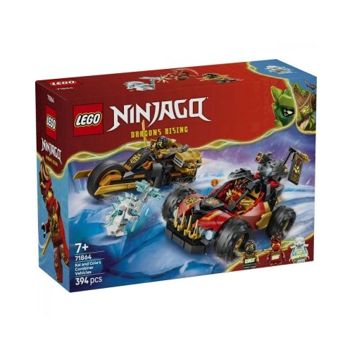 LEGO Ninjago. Vehiculele transformabile ale lui Kai si Cole 71864, 394 piese