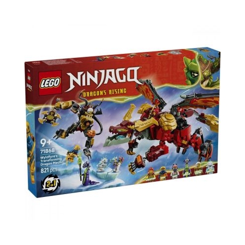 LEGO Ninjago. Robotul dragon transformator al lui Wyldfyre 71868, 821 piese