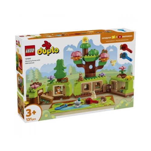 LEGO DUPLO. Padurea descoperirilor cu animale salbatice 10480, 131 piese