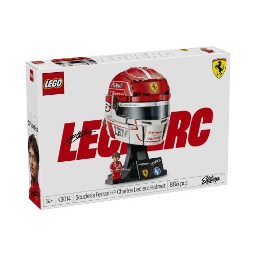 LEGO Editions. Casca lui Charles Leclerc Scuderia Ferrari F1 43014, 886 piese