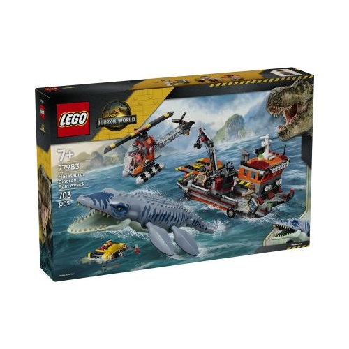 LEGO Jurassic World. Un Mosasaurus ataca o barca 77983, 703 piese
