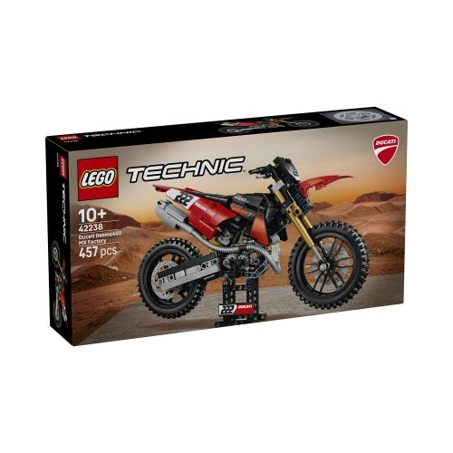 LEGO Technic. Motocicleta Ducati Desmo450 MX versiunea de uzina 42238, 457 piese