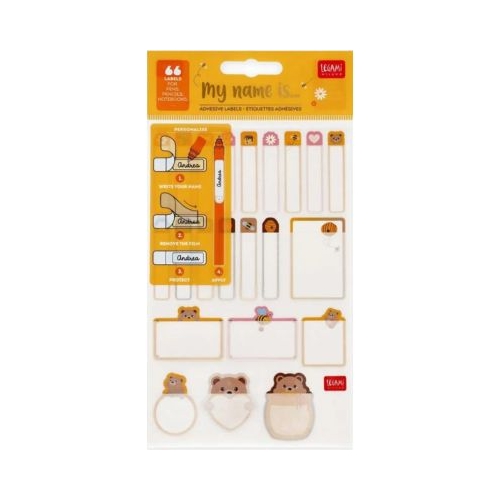 Set 66 etichete adezive Teddy Bear Legami