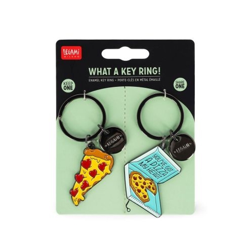 Set 2 brelocuri What a Key Ring! Pizza Legami
