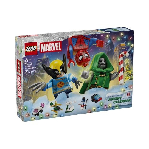 LEGO Marvel Super Heroes. Calendar de advent 2026 76340, 317 piese