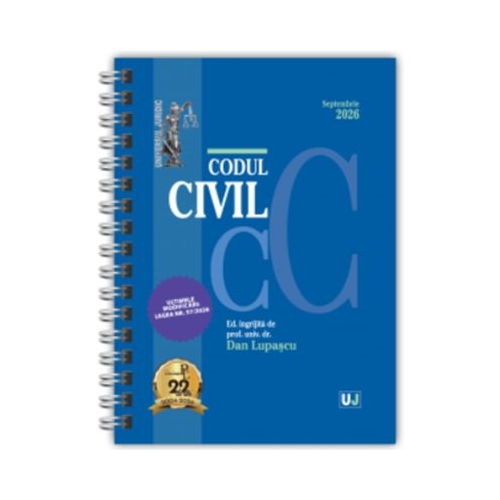 Codul civil Septembrie 2026. EDITIE SPIRALATA, tiparita pe hartie alba - Dan Lupascu