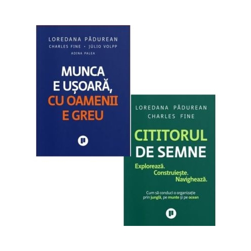 Pachet 2 carti: Munca e usoara, cu oamenii e greu si Cititorul de semne - Charles Fine