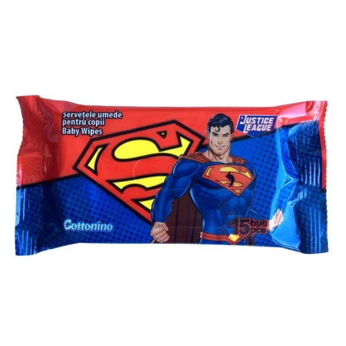 Cottonino Superman Servetele umede pentru copii, 15 buc. Produs pentru igiena persoanala