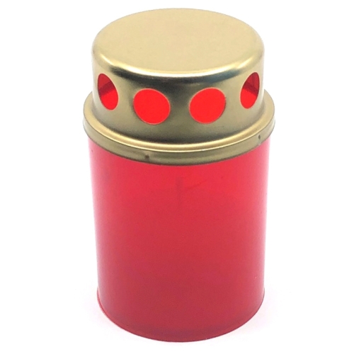 Candela cu capac rosie v1-50, durata 12 ore, Light Candel Art 