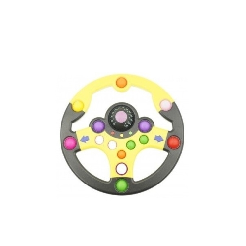 Jucarie antistres din silicon Pop it now and flip volan negru-galben V2, FLIPPY