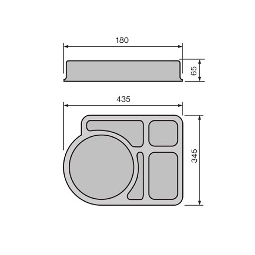 Tava Combiset, parte superioara, culoare gri