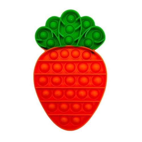 Jucarie antistres din silicon Pop it now and flip morcov multicolor, FLIPPY