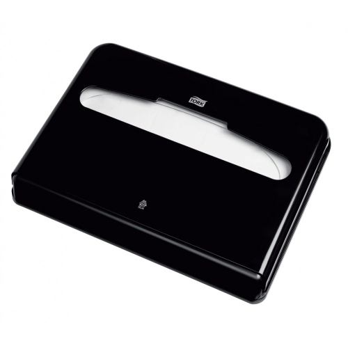 Dispenser hartie protectoare pentru colacul de WC, Negru, Tork 344088