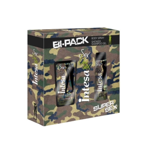 Intesa Set cadou Unisex Supersex Deo 125 ml si Gel de dus, 250 ml. Produs pentru igiena personala