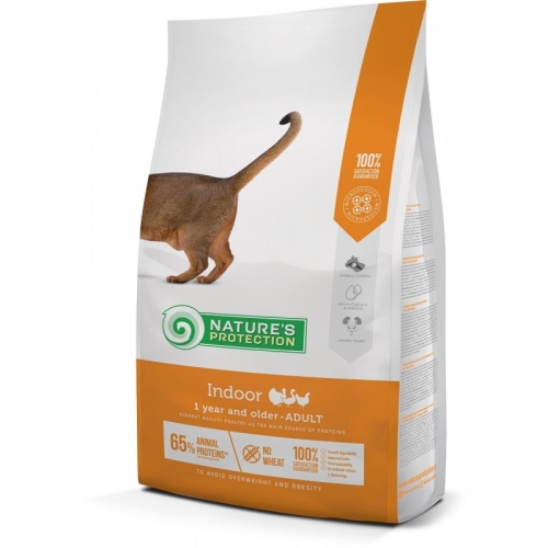 Hrana uscata pentru pisici, cu Pui, 7 kg, Nature's Protection Cat Indoor