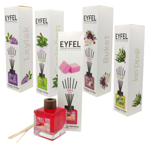 Pachet Odorizant camera cu betisoare diverse arome, 5buc x 120 ml - Eyfel